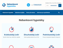 Tablet Screenshot of nebankovnihypoteka.cz